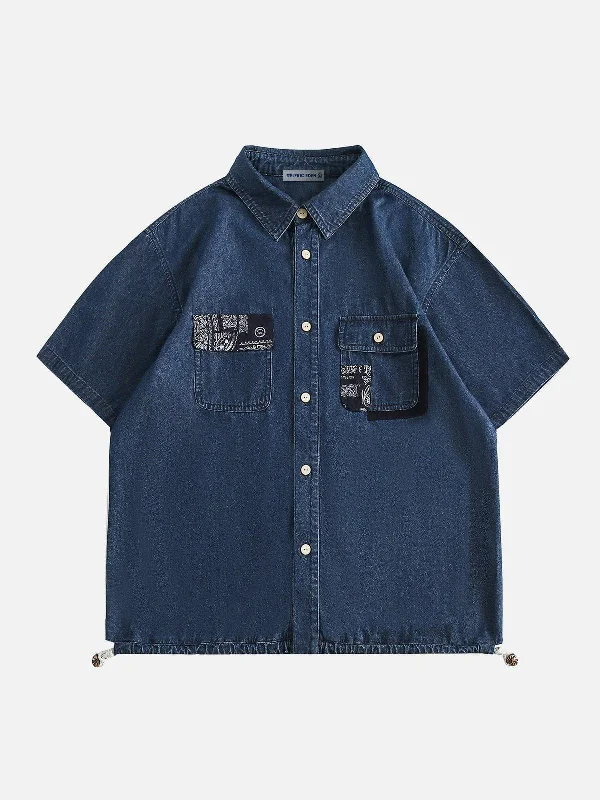 Aelfric Eden Bandana Denim Short Sleeve Shirt