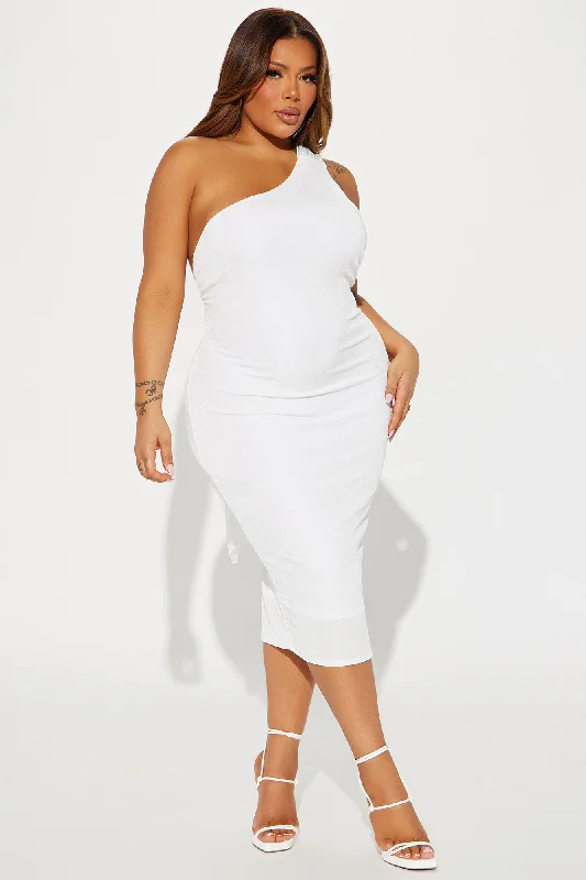 All Mine Midi Dress - White