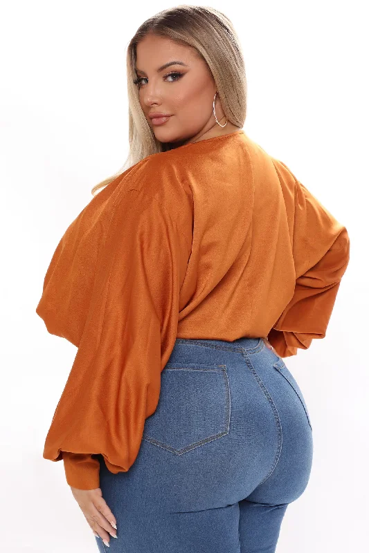 Alyssa Surplice Top - Rust