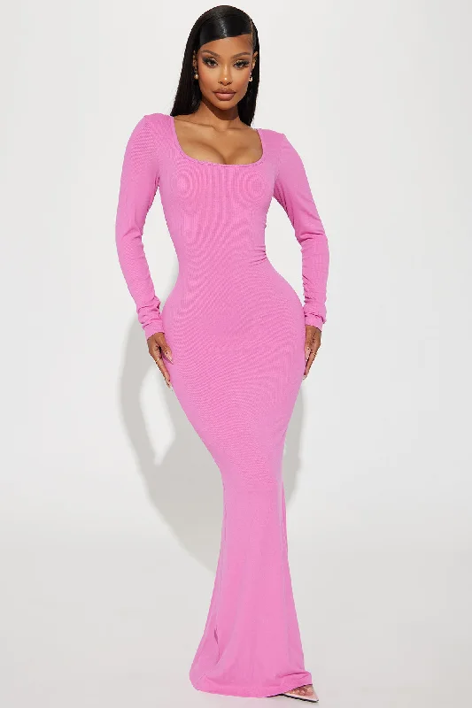 Ava Shapewear Maxi Dress - Pink