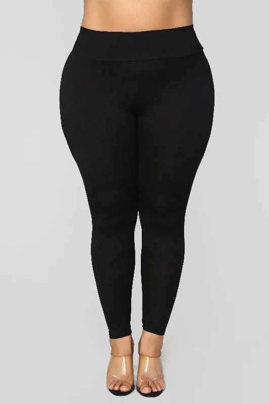 Can't See Through Me Super High Rise Leggings - Black