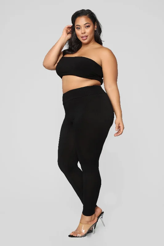 Can't See Through Me Super High Rise Leggings - Black