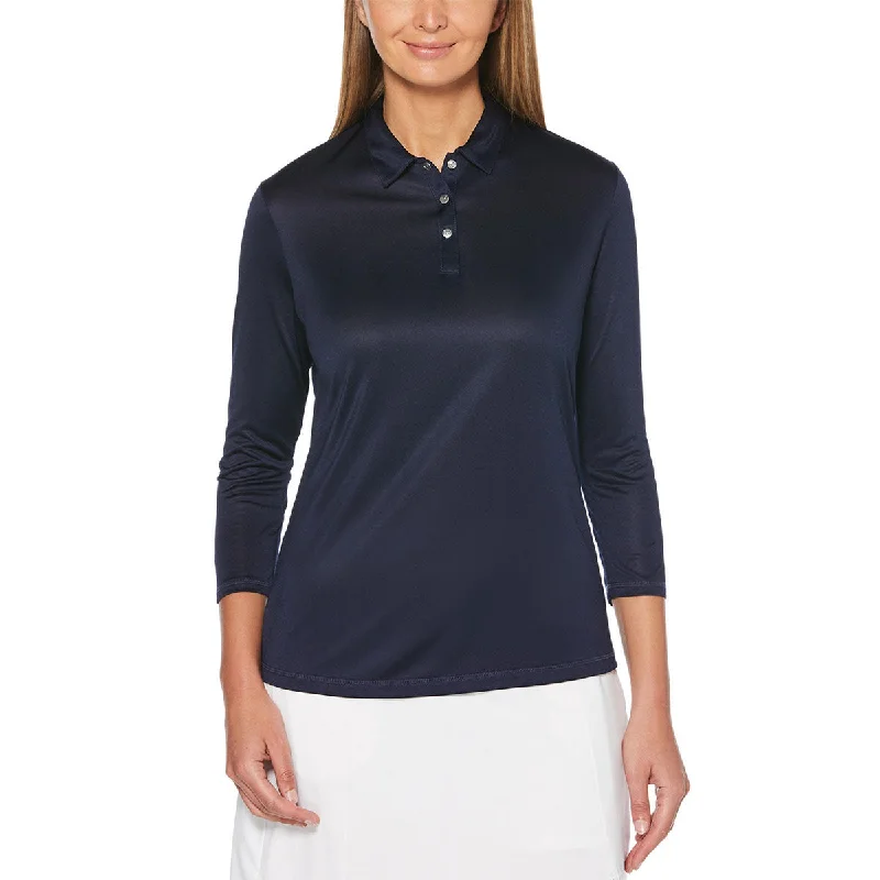 Callaway Women's Peacoat 3/4 Sleeve Jersey Polo