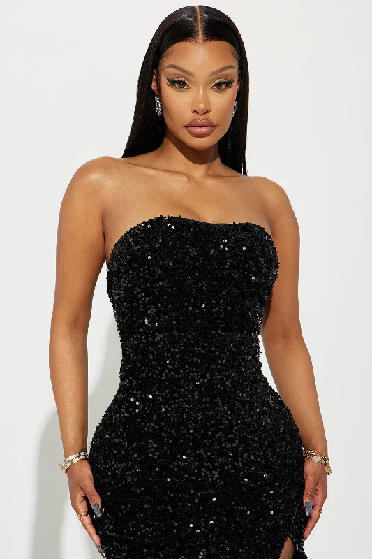 Dahlia Sequin Gown - Black