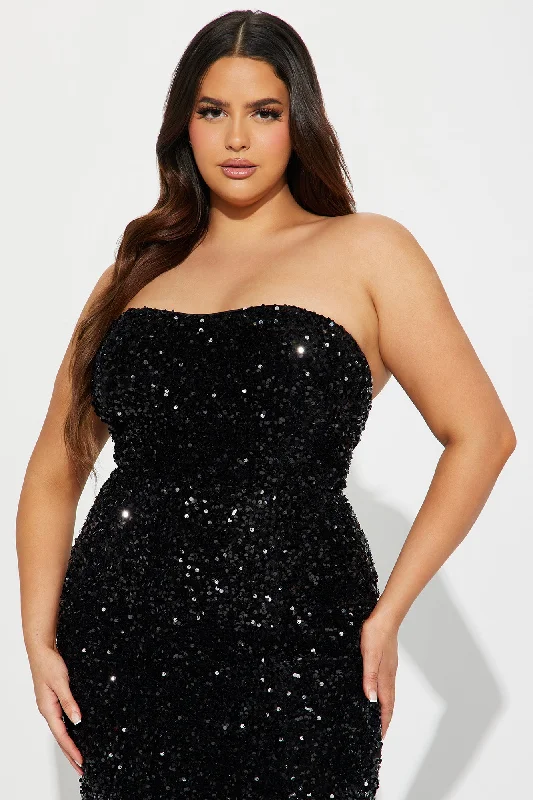 Dahlia Sequin Gown - Black