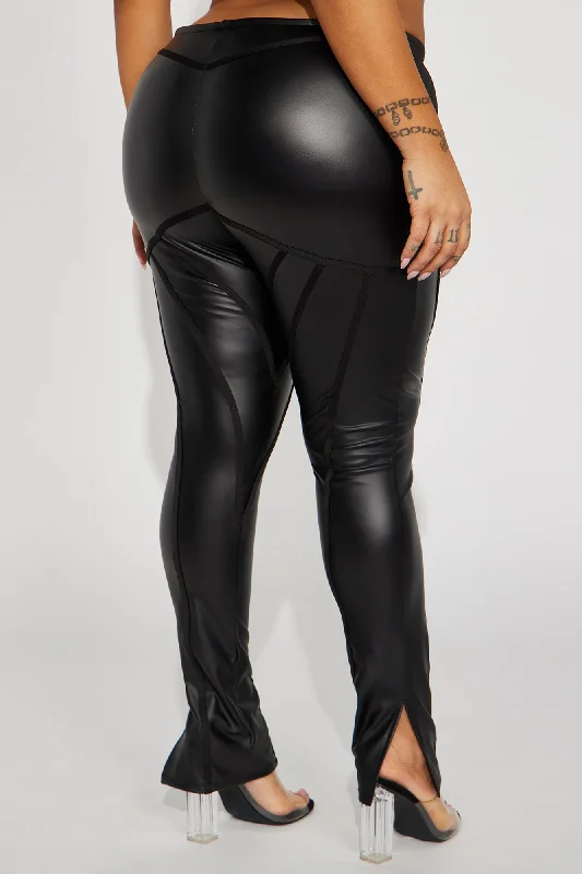 Do It Faux Leather Legging - Black