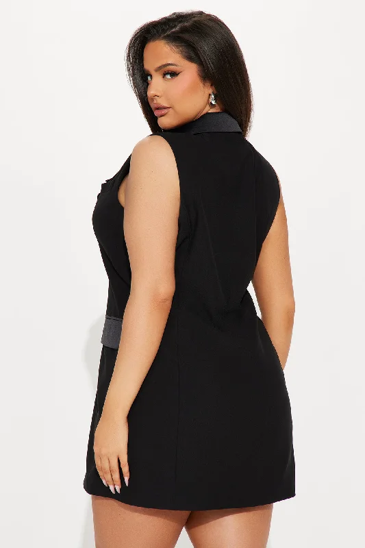 Down to Business Mini Dress - Black