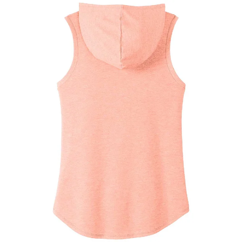 District Women's Heathered Dusty Peach Perfect Tri Sleeveless Hoodie