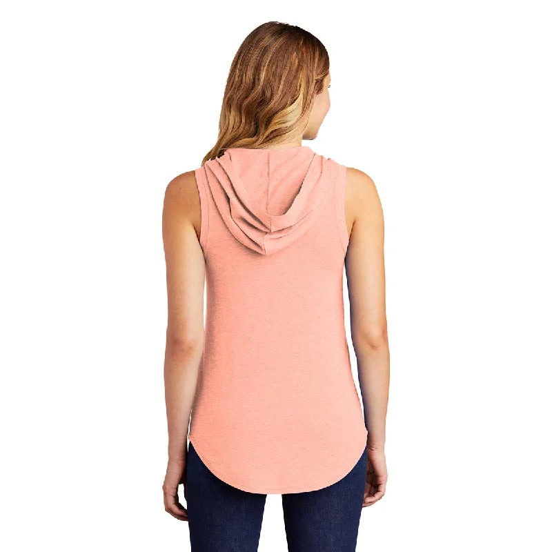 District Women's Heathered Dusty Peach Perfect Tri Sleeveless Hoodie