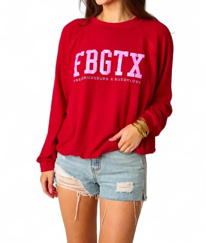 Gene Graphic Sweatshirt In Red/pink Fbgtx