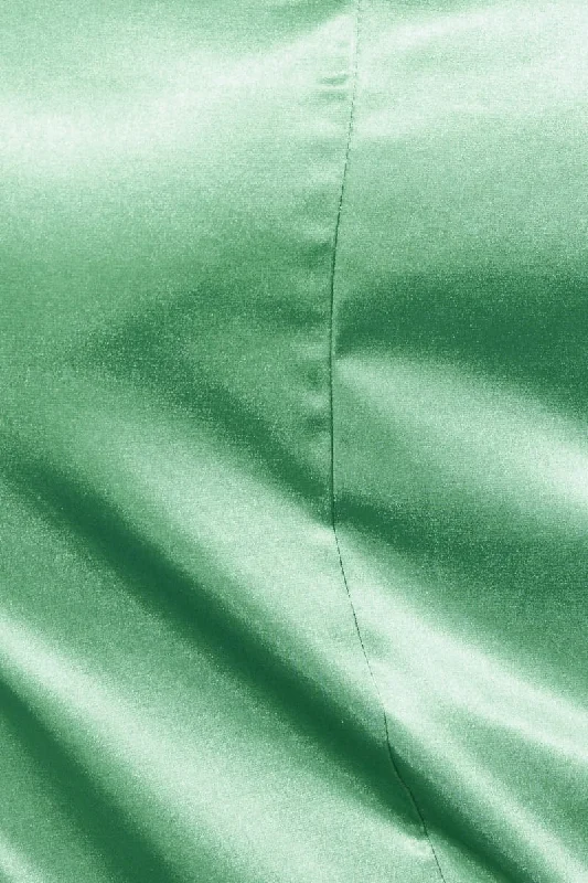 Green Maxi Dress Side Slip