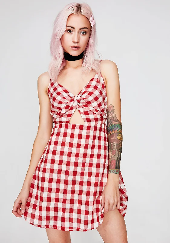 Hot Fable Fatale Gingham Dress