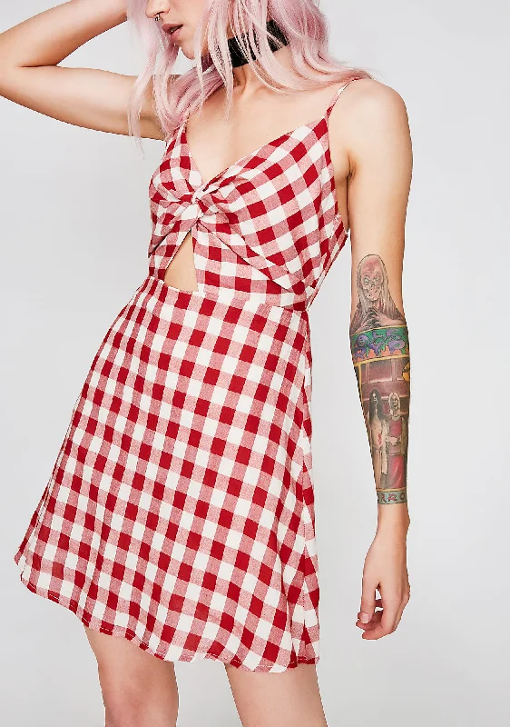 Hot Fable Fatale Gingham Dress