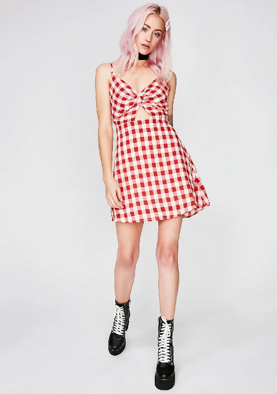 Hot Fable Fatale Gingham Dress