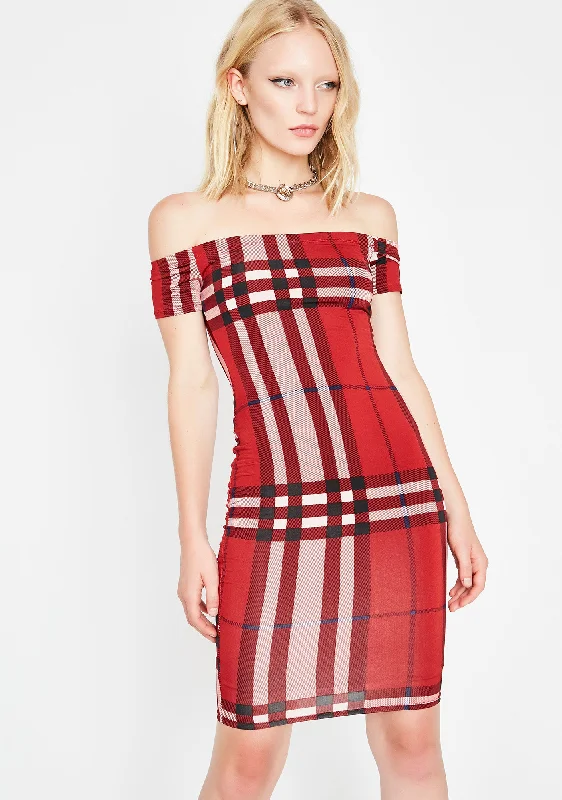 In Da Past Plaid Dress