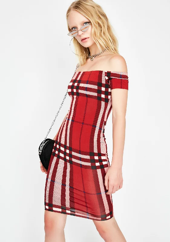 In Da Past Plaid Dress