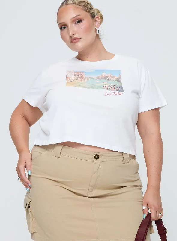 Italy Love Tee Ivory Curve