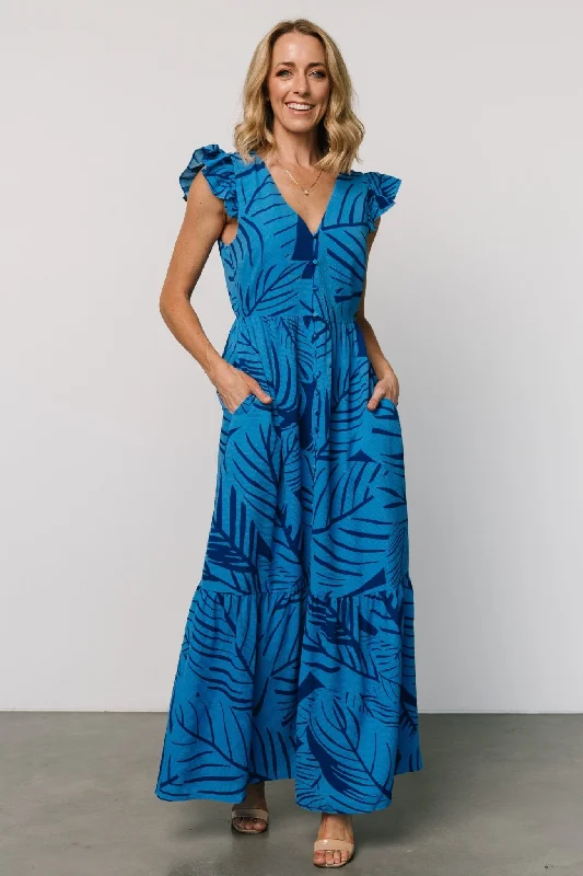 Kaia Button Maxi Dress | Blue Print