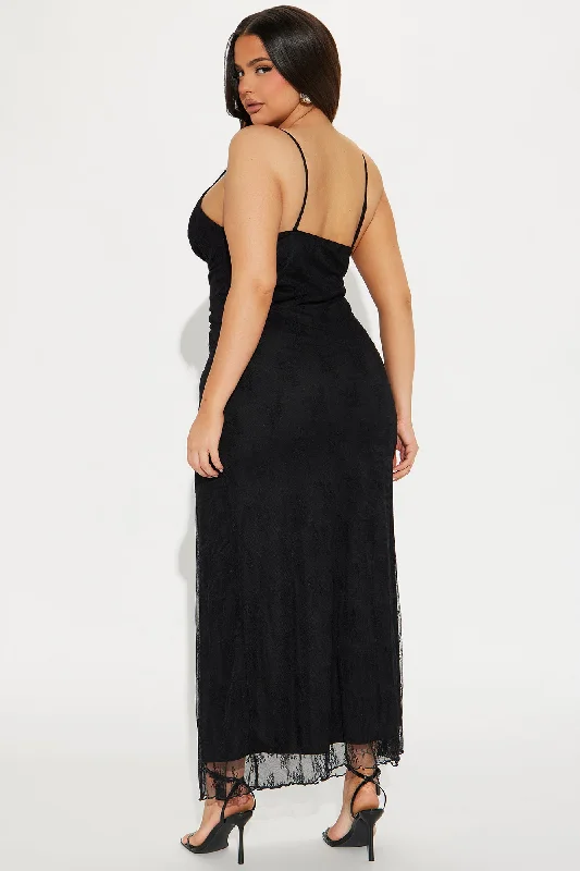 Lace Dream Maxi Dress - Black