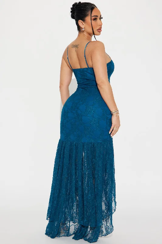 Liliana Lace Maxi Dress - Teal