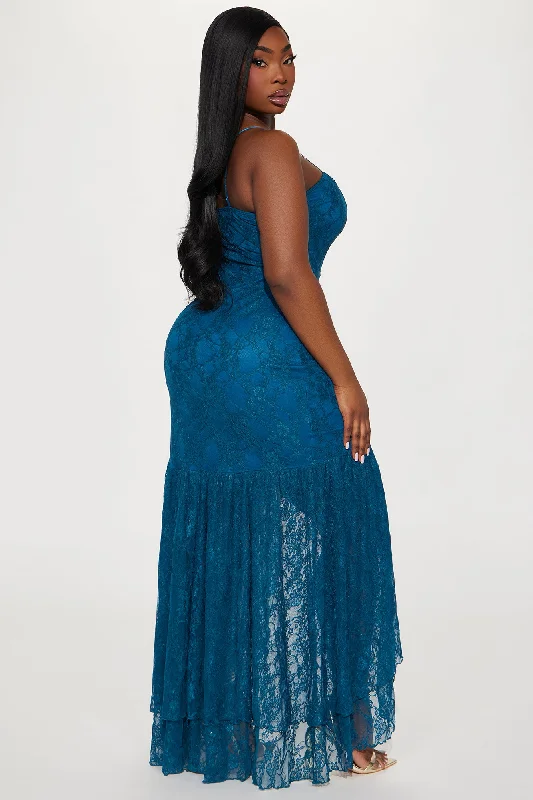 Liliana Lace Maxi Dress - Teal