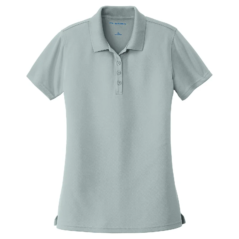 Port Authority Women's Gusty Grey Dry Zone UV Micro-Mesh Polo