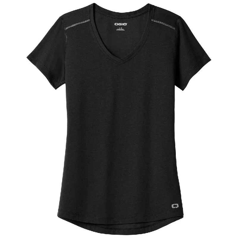 OGIO Endurance Women's Blacktop Peak V-Neck Tee