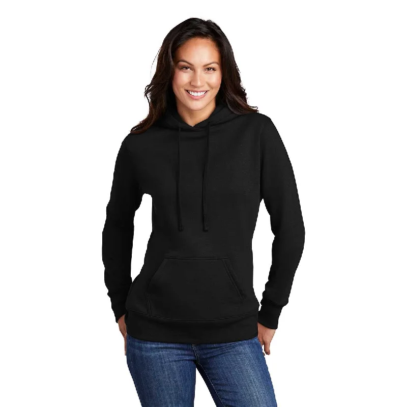 Port & Company Women's Jet Black Core Fleece Pullover Hoodie