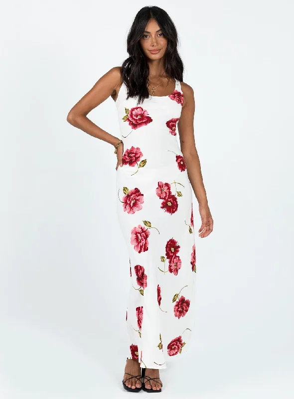 Malina Maxi Dress Red Multi