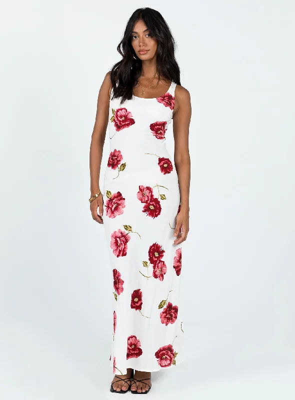 Malina Maxi Dress Red Multi