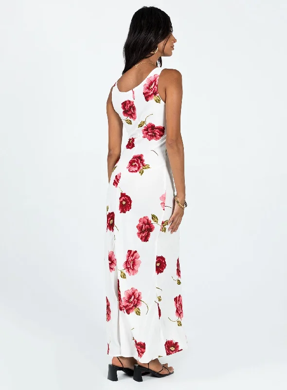 Malina Maxi Dress Red Multi