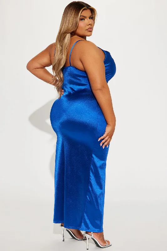 Maya Satin Gown - Blue