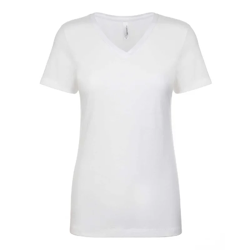 Next Level Women's White Ideal V-Neck Tee