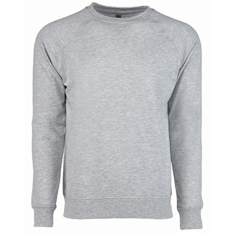 Next Level Unisex Heather Gray French Terry Raglan Crew