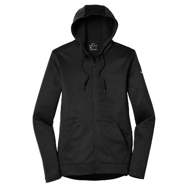 Nike Women's Black Therma-FIT Full-Zip Fleece Hoodie