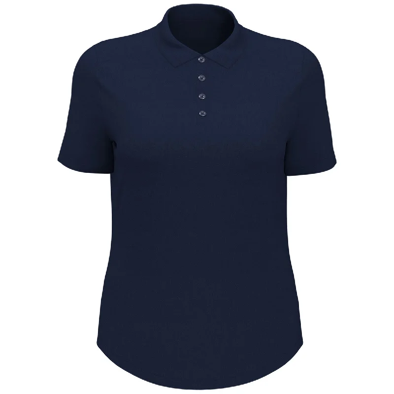 Original Penguin Women's Black Iris Blue Solid Polo