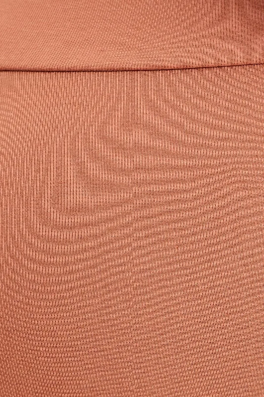 Orange Cotton Legging Stretch Full Length