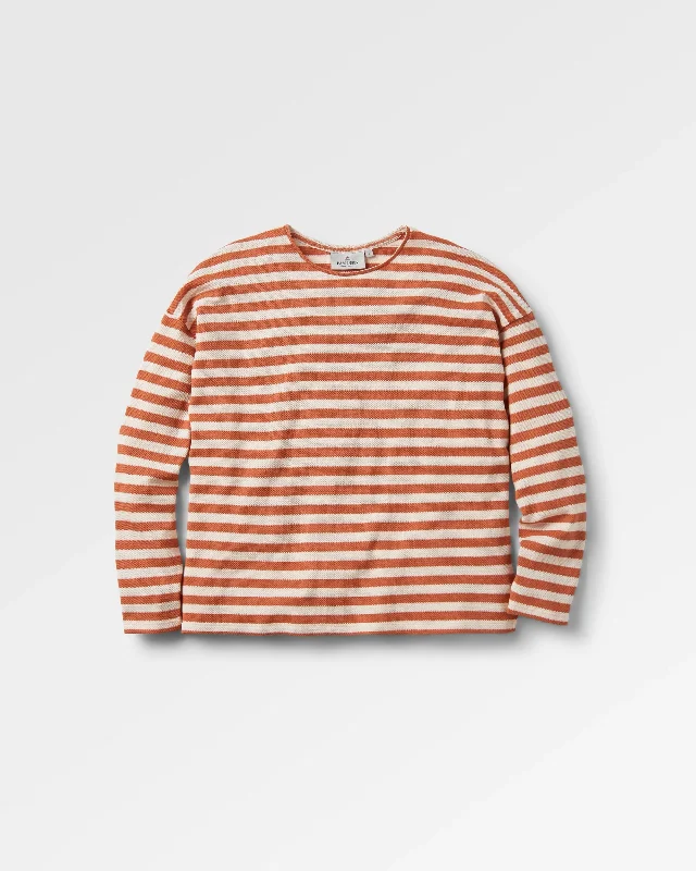 Panorama Striped Long Sleeve T-Shirt - Glazed Ginger