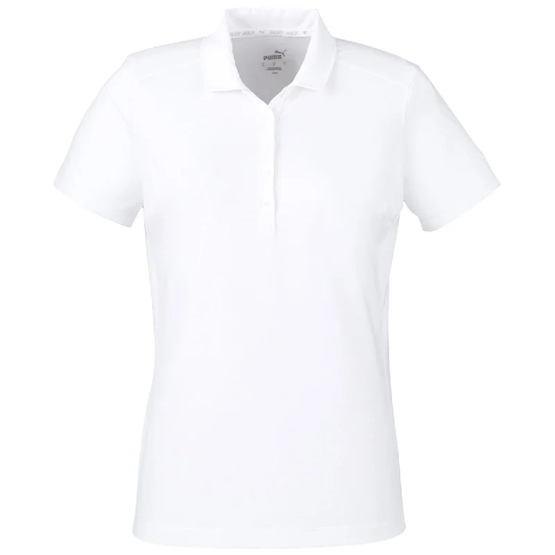 Puma Golf Women's Bright White Bandon Polo