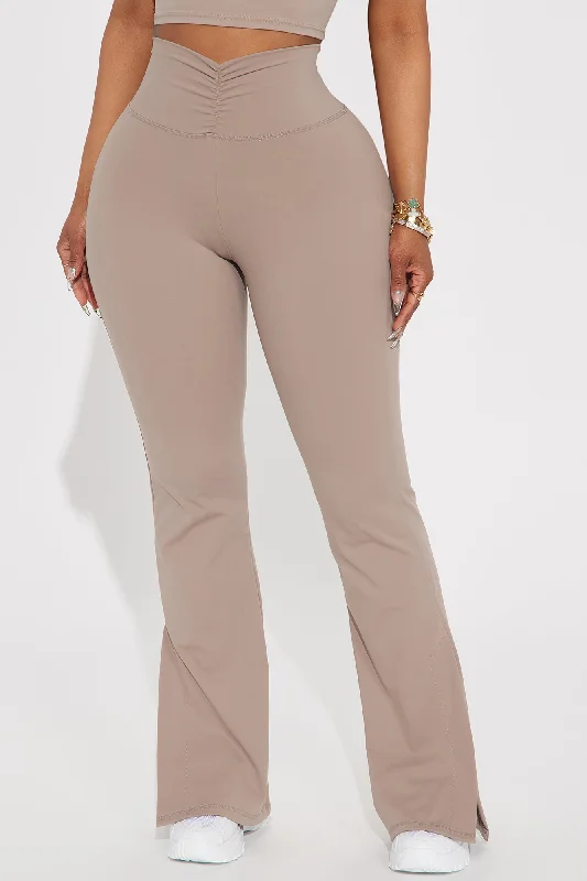 Pilates Girl Active Flare Pant - Taupe