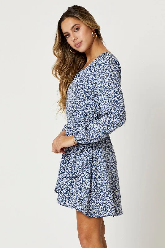 Print Wrap Dress