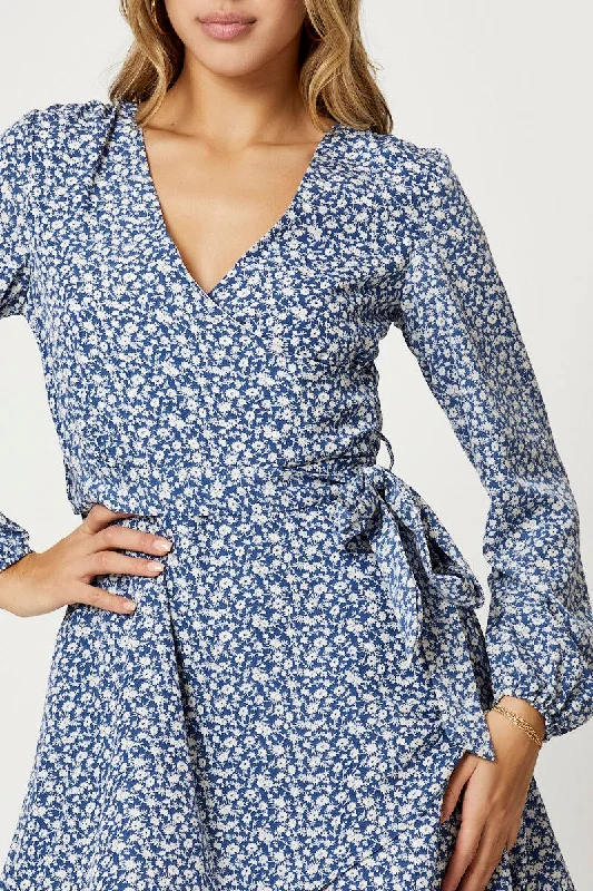 Print Wrap Dress