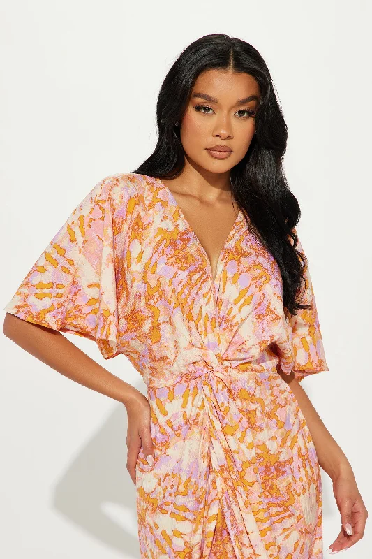 Riviera Days Maxi Dress - Orange/combo