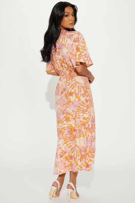 Riviera Days Maxi Dress - Orange/combo