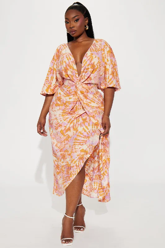 Riviera Days Maxi Dress - Orange/combo