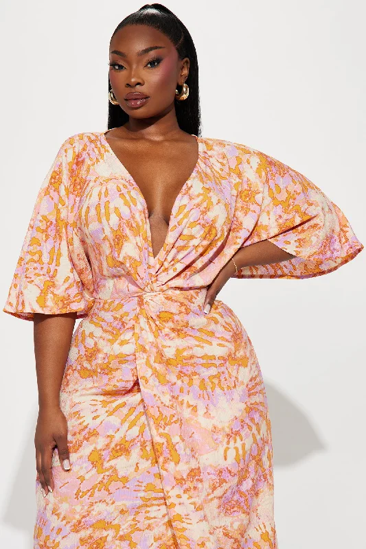 Riviera Days Maxi Dress - Orange/combo