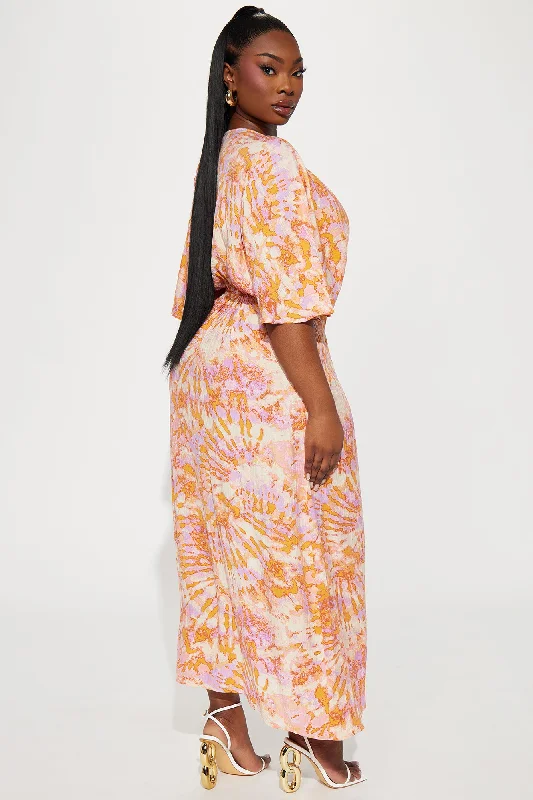 Riviera Days Maxi Dress - Orange/combo