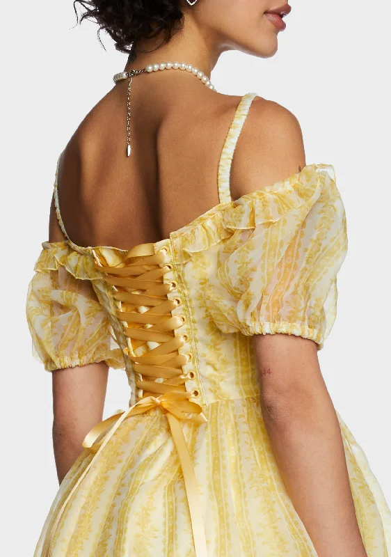 Sense N' Sensibility Mini Dress - Yellow