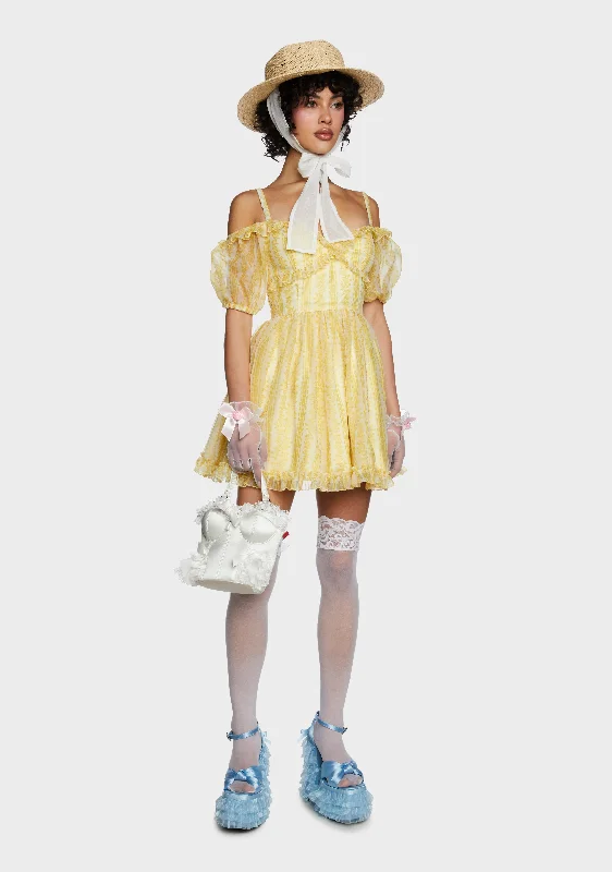 Sense N' Sensibility Mini Dress - Yellow