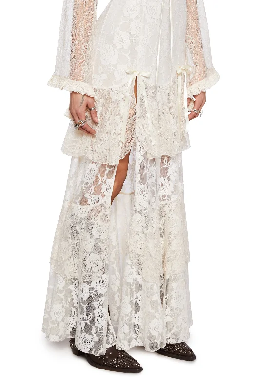 Passion Darling Lace Maxi Dress- Off White